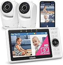 VTech Baby Monitor 2 Cameras Notifications Split Screen Pan Tilt Zoom